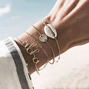 🎉 New Aloha beach boho bracelet set of 4